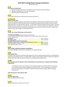 [removed]Undergraduate Catalog Amendments (Revised[removed]p. 37) Park Distance Learning Chart  Bachelor of Public Administration is available at Austin, Barstow and Camp Pendleton.