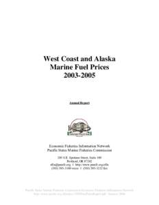 West Coast and Alaska Marine Fuel Prices[removed]Annual Report