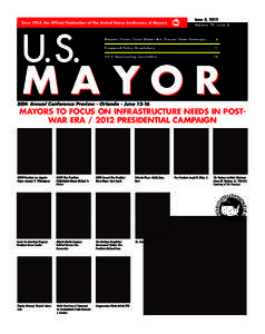 Since 1933, the Official Publication of The United States Conference of Mayors  June 4, 2012 Volume 79, Issue 8  U.S.