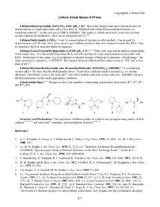 Copyright H. J. Reich[removed]Lithium Amide Bases--A Primer