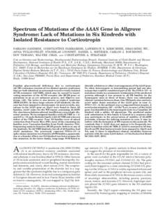 Rare diseases / Syndromes / Congenital disorders / Adrenal gland disorders / Triple-A syndrome / ACTH receptor / AAAS / Glucocorticoid deficiency 1 / Mutation / Biology / Health / Genetics