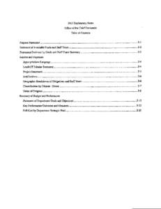 2013 Explanatory Notes Office of the Chief Economist Table of Contents Purpose Statement