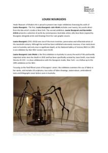 Louise Bourgeois / Hauser & Wirth / Spider / Bourgeois / Women artists / Heide Museum of Modern Art / Modern art / Arts / Visual arts