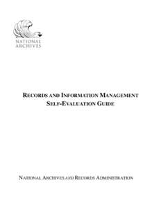 Records and Information Management Self-Evaluation Guide