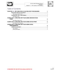 CFLHD CADD Standards Manual V8i Edition Chapter 13 — PDF Creation & Plan Delivery Table of Contents CHAPTER 13: PDF CREATION & PLAN DELIVERY PROCEDURES