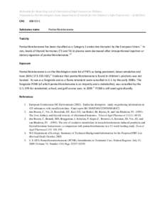 Rationale for Reporting List of Chemicals of High Concern to Children Prepared by the Washington State Department of Health for the Children’s Safe Product Act – [removed]CAS[removed]