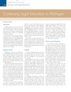 Continuing Legal Education in Michigan