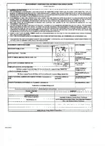 GOVERNM ENT CORPORATION INFORM ATION S H E E T (G CIS) For the Year 2015 GENERAL INSTRUCTIONS: 1. FOR GOVERNMENT CORPORATION: THIS GCIS SHOULD BE SUBMITTED WITHIN THIRTY (30) CALENDAR DAYS FROM THE DATE OF RELEASE OF MEM