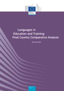 Languages in Education and Training: Final Country Comparative Analysis 30 June[removed]Education and