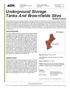 Underground Storage Tanks And Brownfields Sites MAINE/Portland