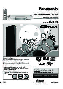 ®  DVD VIDEO RECORDER Operating Instructions Model No.