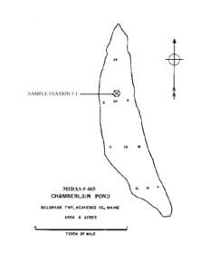 CHAMBERLAIN POND Belgrade Twp., Kennebec County U.S.G.S. Augusta, Maine Fishes Brown trout Smallmouth bass