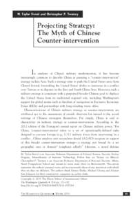 M. Taylor Fravel and Christopher P. Twomey  Projecting Strategy: The Myth of Chinese Counter-intervention