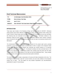 4715 Innovation Dr., Ste. 110 Fort Collins, CO[removed]Phone: [removed]Draft Technical Memorandum Jim Harrington, Scott Davidson (ACG)