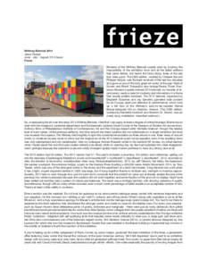 Whitney Biennial 2014 Jason Farago June - July - August 2014 Issue Frieze Reviews of the Whitney Biennial usually start by invoking the impossibility of the exhibition form and all the failed editions