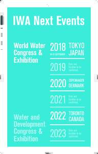 IWA Next Events World Water Congress & Exhibition C