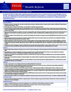 Affordable Health Care for America Act (H.R. 3962): Summary of Coverage Provisions - Issue Brief