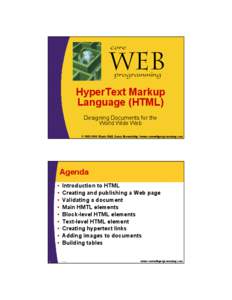 core  Web programming  HyperText Markup