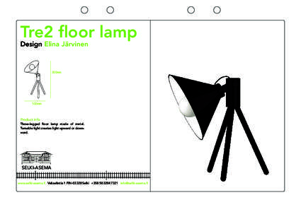 Tre2 floor lamp Design Elina Järvinen 800mm  500mm