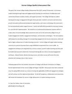 Microsoft Word - Vernon College QEP Summary.doc