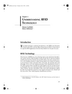 garfinkel.book Page 15 Thursday, June 2, [removed]:56 PM  Chapter 2 UNDERSTANDING RFID TECHNOLOGY