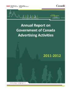 Annual Report on Government of Canada Advertising Activities Published by Public Works and Government Services Canada 2013