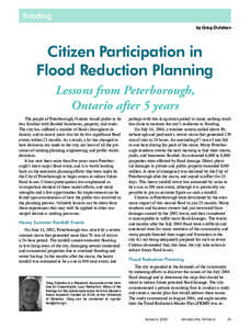 flooding by Greg Oulahen Citizen Participation in Flood Reduction Planning Lessons from Peterborough,