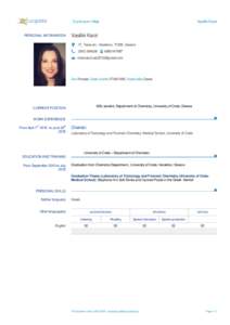 Curriculum Vitae  PERSONAL INFORMATION Vasiliki Karzi