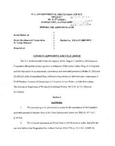 consent agreement, drury development corporation, st louis, missouri, may 26, 2009, tsca[removed]