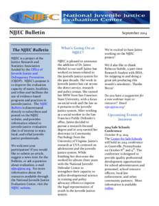 NJJEC Bulletin The NJJEC Bulletin NJJEC is a project of the Justice Research and Statistics Association funded by the Office of
