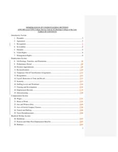 MEMORANDUM OF UNDERSTANDING BETWEEN AFSCME Local 3299, College Service Unit & UC Hastings College of the Law TABLE OF CONTENTS Introductory Section 1. Preamble ............................................................