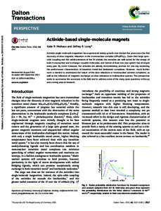 Actinide-based single-molecule magnets