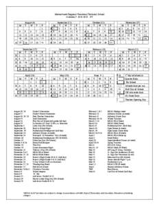 Montachusett Regional Vocational Technical School Calendar* [removed]SY M  August (4)