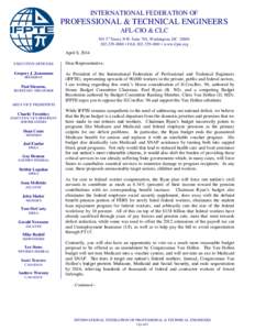 INTERNATIONAL FEDERATION OF  PROFESSIONAL & TECHNICAL ENGINEERS AFL-CIO & CLC 501 3rd Street, NW, Suite 701, Washington, DC[removed]4880 • FAX[removed] • www.ifpte.org