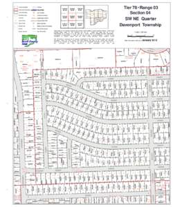 County Boundary  Tier 78 Range 03 Section 04 SW NE Quarter Davenport Township