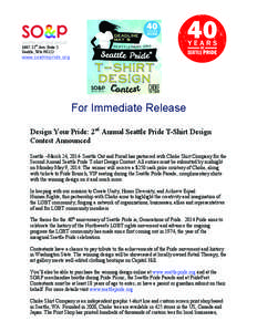 1605 12th Ave Suite 2 Seattle, WA[removed]www.seattlepride.org  For Immediate Release
