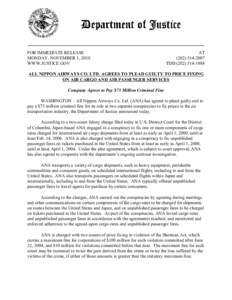 FOR IMMEDIATE RELEASE MONDAY, NOVEMBER 1, 2010 WWW.JUSTICE.GOV AT[removed]