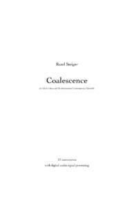 Rand Steiger  Coalescence for Claire Chase and the International Contemporary Ensemble  13 instruments