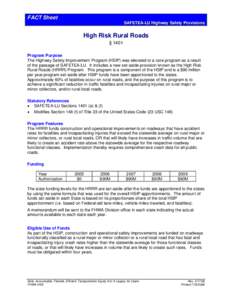 High Risk Rural Roads Program