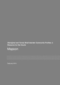 Mapoon: Aboriginal and Torres Strait Islander Community Profiles: a Resource for the Courts