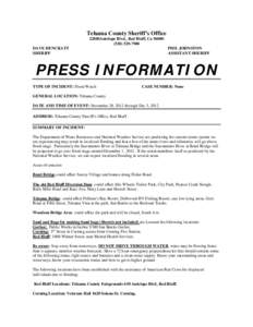 Tehama /  California / Corning / Tehama / Red Bluff /  California / Sacramento River / Tide task force / Daily News / Geography of California / Tehama County /  California / Central Valley