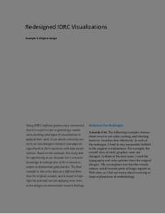 Redesigned IDRC Visualizations Example 1: Original design Many IDRC staff and grantees have commented that it is useful to refer to good design models when deciding what types of visualizations to