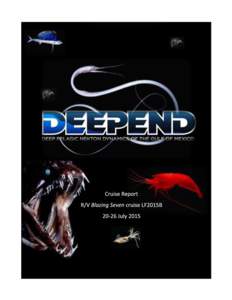 Report of DEEPEND Cruise LF2015BJuly 2015; TAMUG R/V Blazing Seven, Port Fouchon, LA Chief Scientist: Jay Rooker This report was prepared by: Jay Rooker, David Wells, Jessica Lee, and Maelle Cornic  A DEEPEND (De