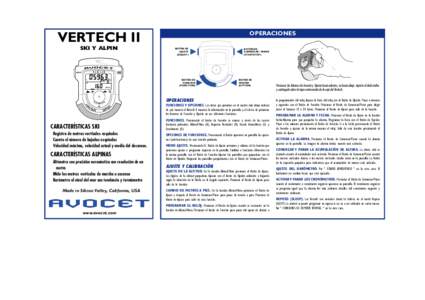 OPERACIONES  VERTECH II SKI Y ALPIN  BOTÓN DE