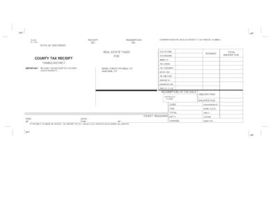 PA-695 County Tax Receipt Ply 1/Ply 2(Wisconsin) -- July 1993