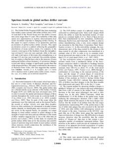 Spurious trends in global surface drifter currents