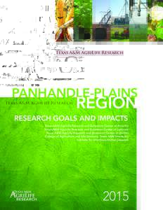 Texas A&M AgriLife Research  PANHANDLE-PLAINS REGION