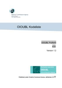 OIOUBL Kodeliste  OIOUBL ProfileID K15 Version 1.2