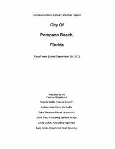 Comprehensive Annual Financial Report  City Of