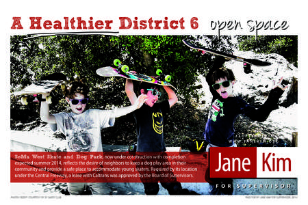 A Healthier District 6  open space #SUPEJANEKIM W W W.J A N E K I M.O R G